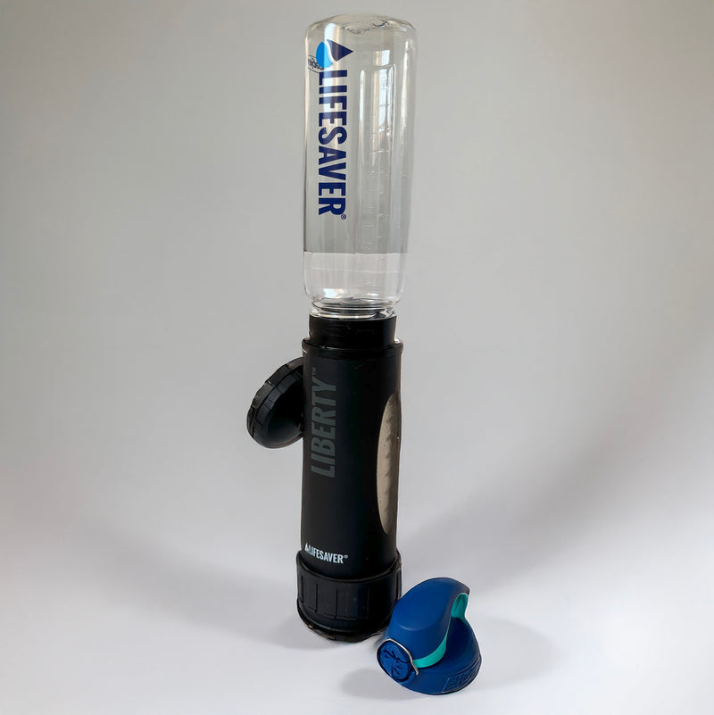 Cargue la imagen en el visor de la galería, A LifeSaver Nalgene bottle shown with a LifeSaver Liberty