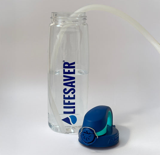 LifeSaver Nalgene botte being filed via a LifeSaver Wayfarer hose