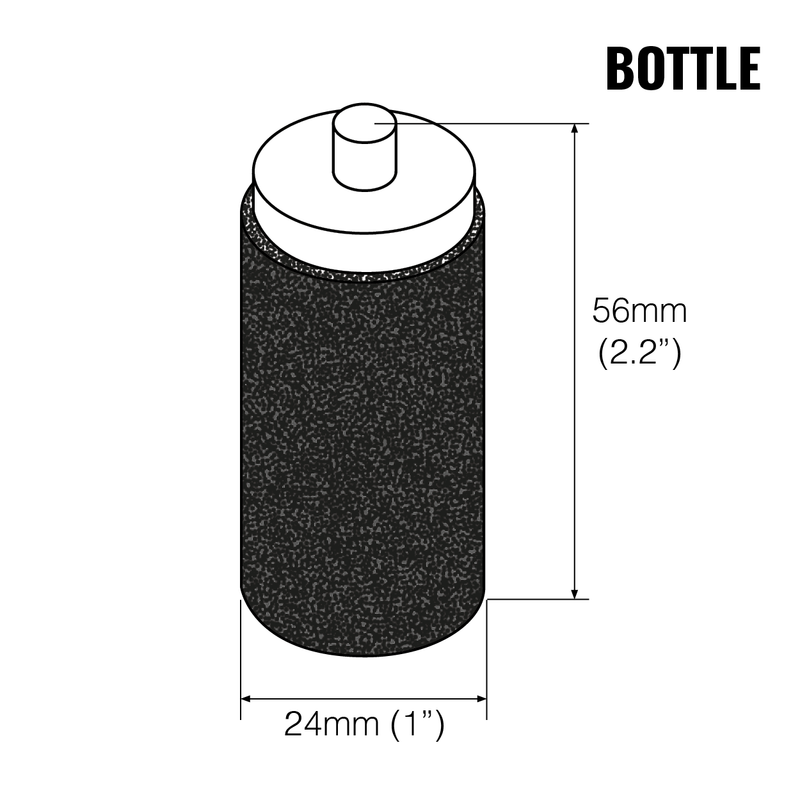 Cargue la imagen en el visor de la galería, Graphic showing the dimensions of a LifeSaver Bottle Carbon Filter