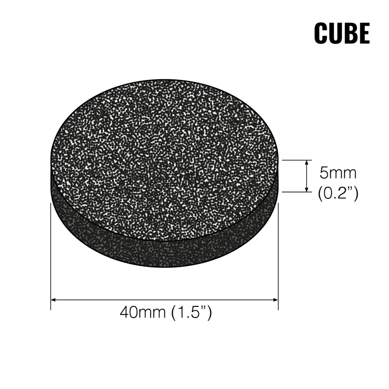 Cargue la imagen en el visor de la galería, Graphic showing the dimensions of a Cube Carbon Filter