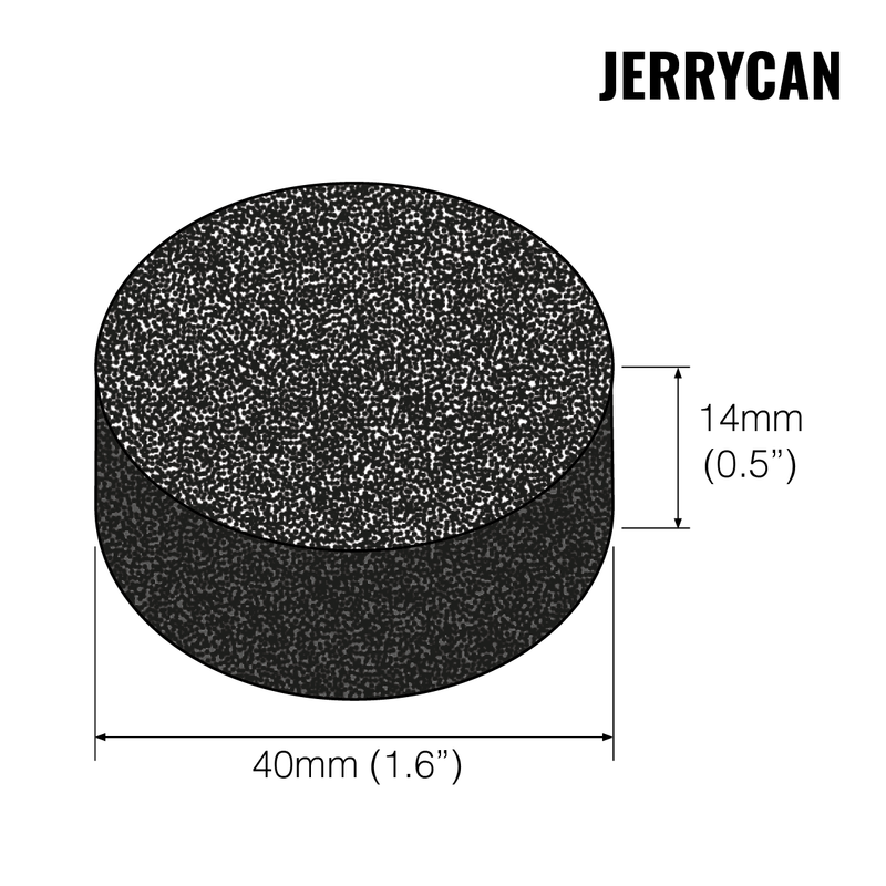 Cargue la imagen en el visor de la galería, Graphic showing the dimensions of a Jerrycan Carbon filter