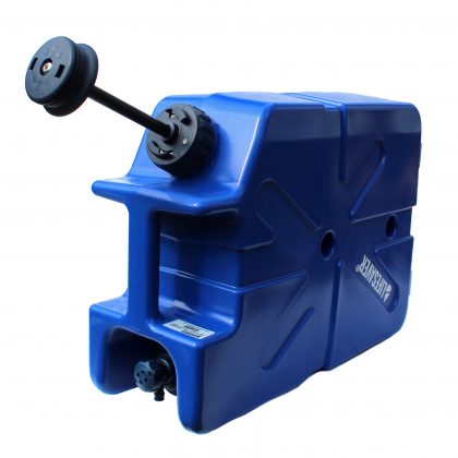 Cargue la imagen en el visor de la galería, Blue LifeSaver Jerrycan lying down with pump handle extended