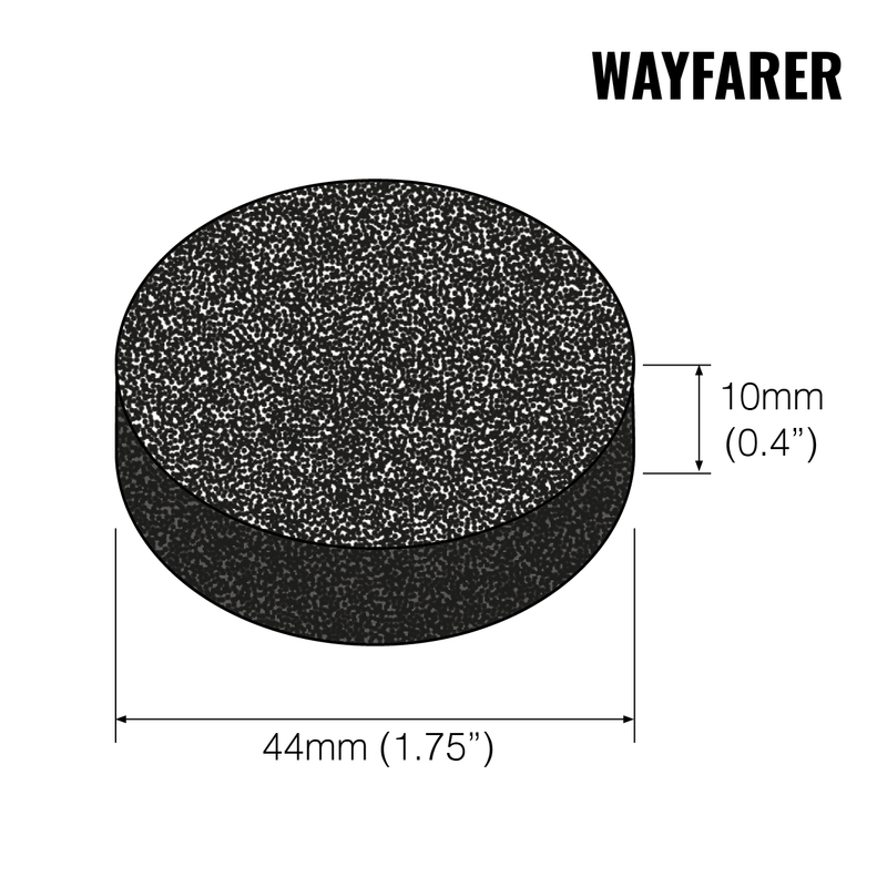 Cargue la imagen en el visor de la galería, Graphic showing the dimensions of a Wayfarer Carbon filter
