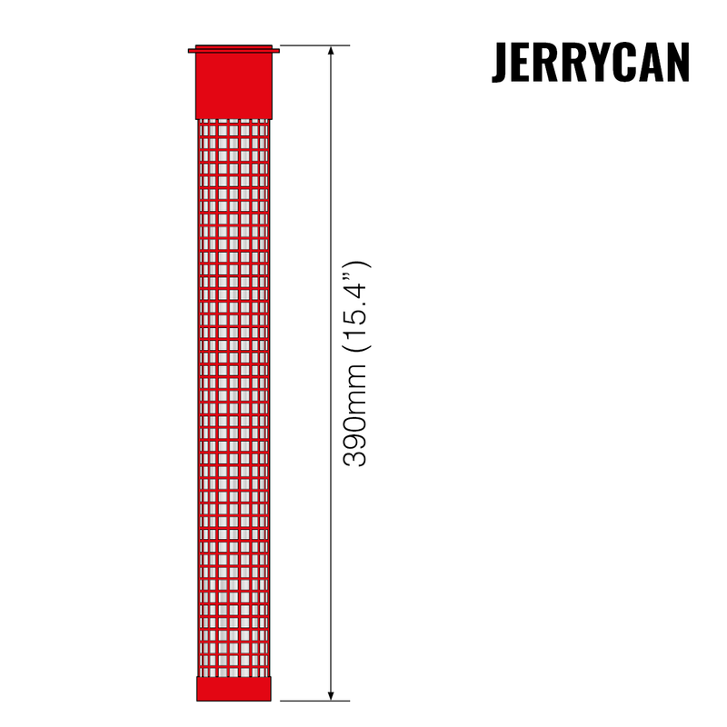 Cargue la imagen en el visor de la galería, Graphic showing the dimensions of a Jerrycan Filter Cartridge
