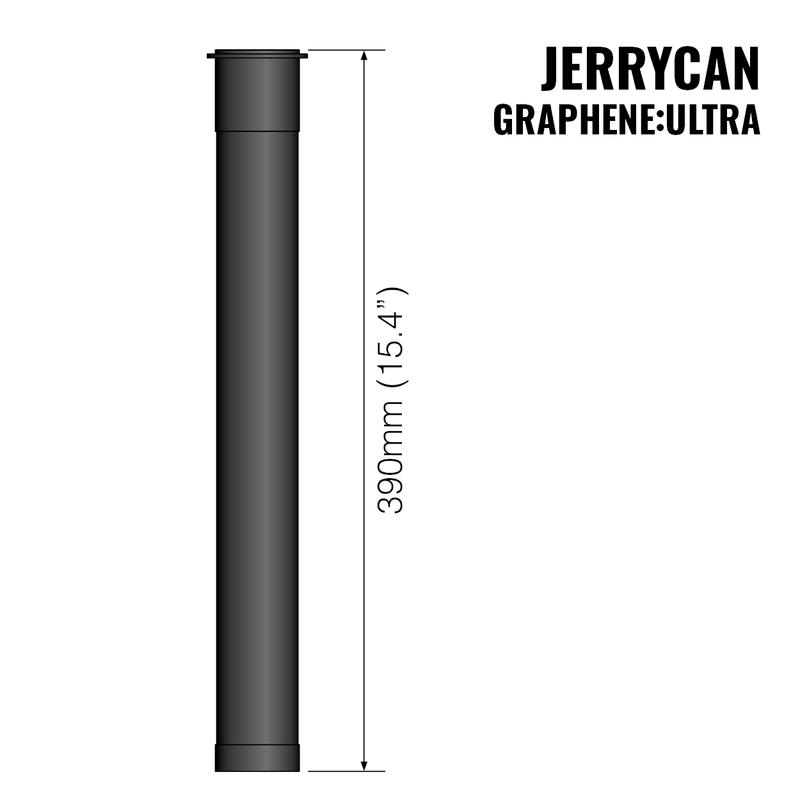 Cargue la imagen en el visor de la galería, Graphic showing the dimensions of a Jerrycan Graphene:Ultra Filter Cartridge
